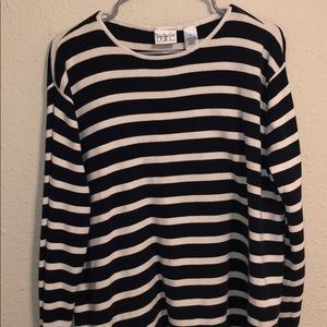 Women's blue striped sweater
